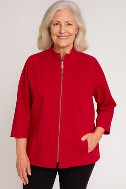 Worth New York Red Jacket Size Large 3/4 Sleeve